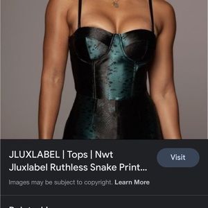 RED RUTHLESS BUSTIER TOP